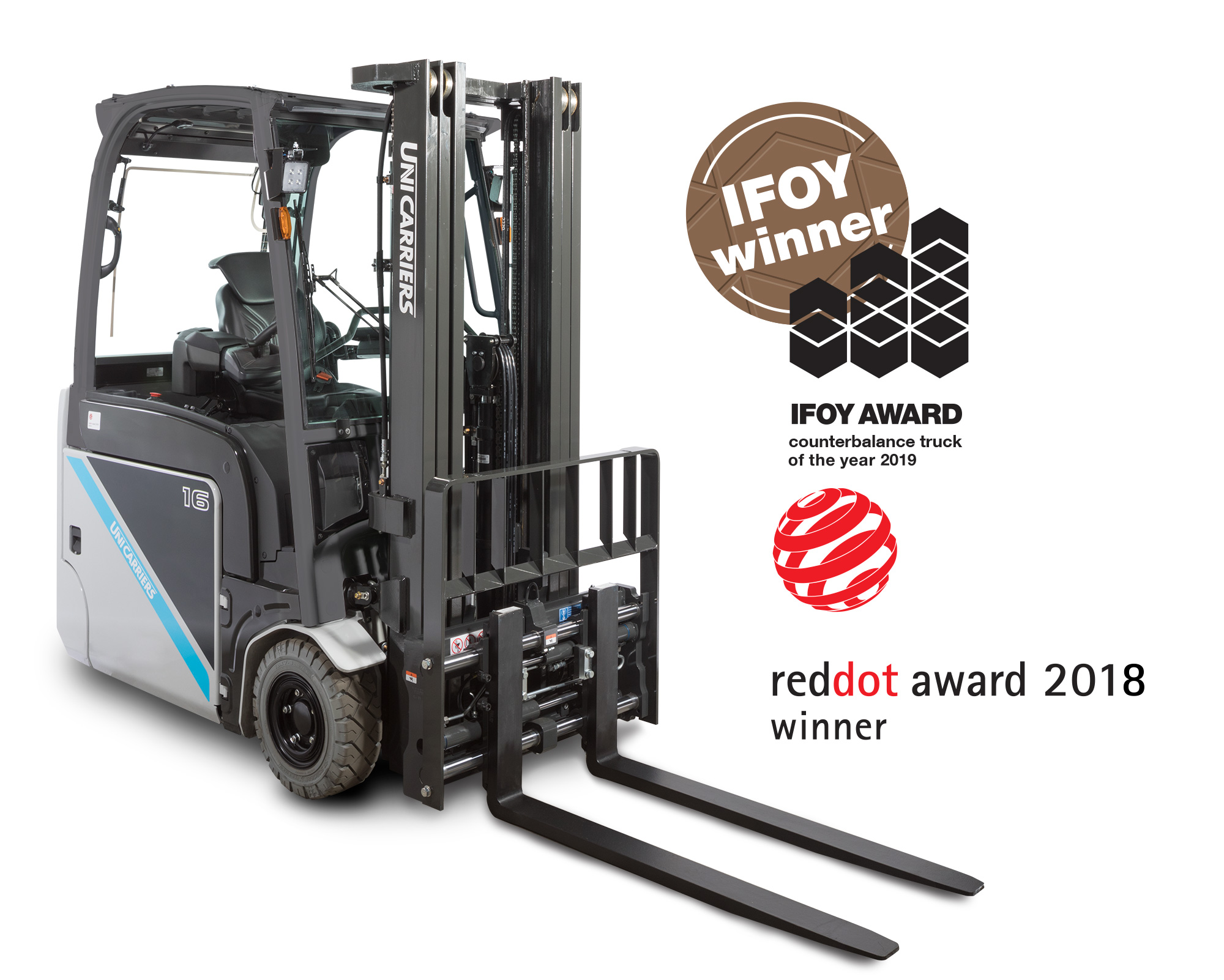 TX3 with Red Dot and IFOY Award logos